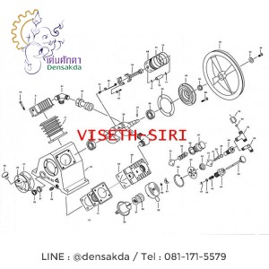 อะไหล่ปั๊มลมฟูเช็ง 1 แรงม้า รุ่น VA65-105 อะไหล่ปั๊มลมฟูเช็ง 1 แรงม้า รุ่น VA65-105