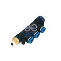 air fitting ข้อต่อลม - SPWD series different diameter male union triple