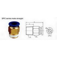 air fitting ข้อต่อลม - ***ข้อต่อลม-ต่อตรง เสียบสายลม-เกลียวนอก :SPC