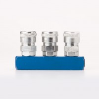 quick coupler ข้อต่อสวมเร็ว - **คอปเปอร์ ฐานตรง 3 หัว