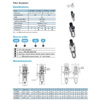 ชุดกรองลม ชุดปรับแรงดันลม(อย่างดี) รุ่น AW3000-02