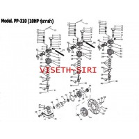 อะไหล่ปั๊มลม พูม่า puma - **อะไหล่ปั๊มลมพูม่า 10 แรงม้า รุ่น PP-310 (10 HP รุ่นวาล์ว)