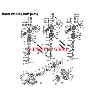 อะไหล่ปั๊มลม พูม่า puma - **อะไหล่ปั๊มลมพูม่า 15 แรงม้า รุ่น PP-315 (15 HP รุ่นเก่า)