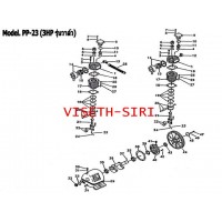 อะไหล่ปั๊มลม พูม่า puma - **อะไหล่ปั๊มลมพูม่า 3 แรงม้า รุ่น PP-23 (3 HP รุ่นวาล์ว)